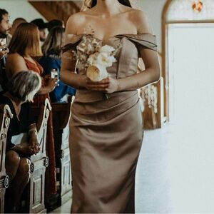 Azazia Everly Taupe dress M